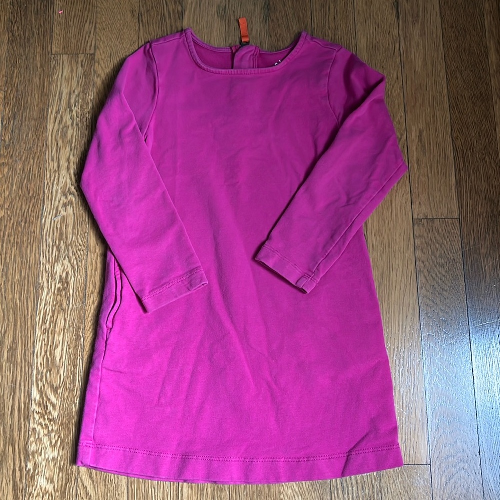 Primary Long Sleeve Dress - Raspberry Pink - Size 4-5